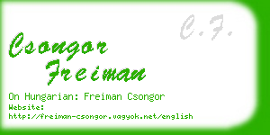 csongor freiman business card